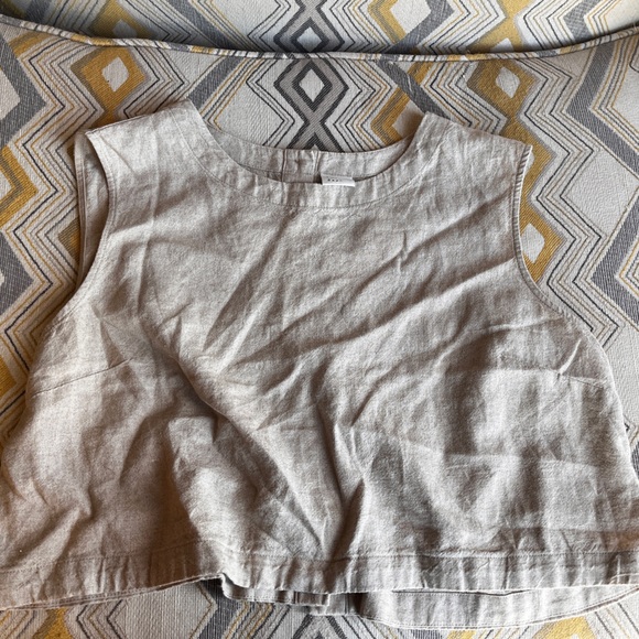 Light Tan Linen Top - Picture 7 of 7